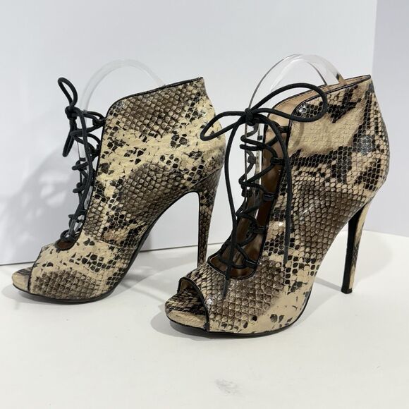 ZiGi Soho Martyr Women's Faux Leather Zipper Stiletto Ankle Boots Size 8 snake - Picture 5 of 16